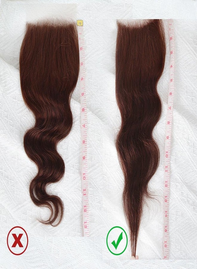 Allrun Brown color Body Wave Closure 4x4 Free Part Closure Brazilian Human Hair Closure Brown Body Wave Lace Closure Virgin Human Hair HD Lace closure Chocolate Brown (14 Inch) - Image 5